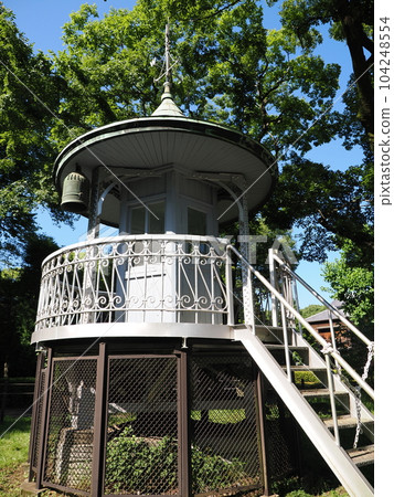 昭和時代的上野消防署(舊下谷消防署) 瞭望塔上部(江戶東京露天建築博物館) 昭和時代的上野消防署(舊下谷消防署) 瞭望塔上部(江戶東京露天建築博物館) 104248554