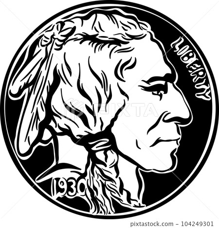 Vector American Buffalo gold coin 104249301