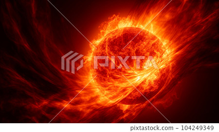 Image of active solar activity "AI-generated image" Image of active solar activity "AI-generated image" 104249349