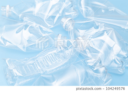 PET bottle blue background 104249576