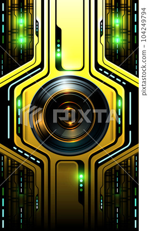 Abstract technology futuristic yellow metal geometric design ultramodern creative vector Abstract technology futuristic yellow metal geometric design ultramodern creative vector 104249794