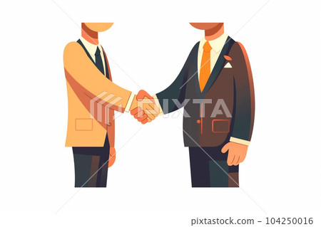 Businessman shaking hands: AI generated image 104250016