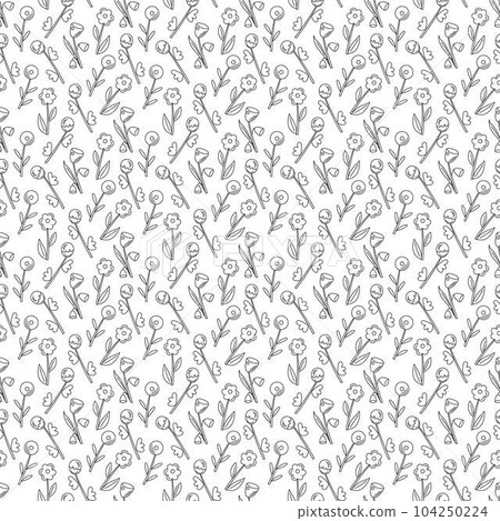 Seamless pattern with 4 flower abstracts.... - Stock Illustration ...