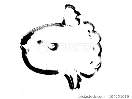 翻車魚手繪日式插畫日式素材 104251019