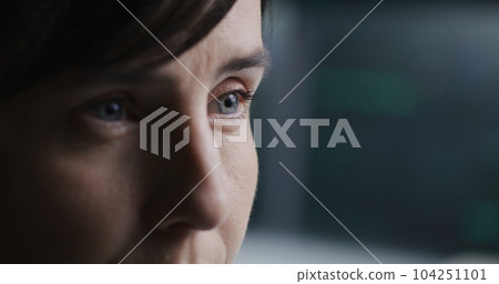 Close up face of female employee, businesswoman, financial specialist 104251101