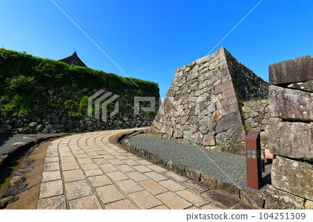 [Hyogo Prefecture] Tamba Sasayama Castle's iron gate ruins in fine weather 104251309