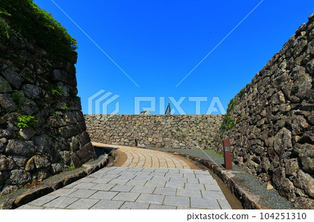 [Hyogo Prefecture] Tamba Sasayama Castle's iron gate ruins in fine weather 104251310