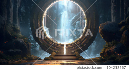 Portal for teleportation. AI Generative 104252367