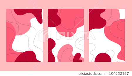 Abstract art minimal temolate Valentines Day wedding  background   posters artistic modern  Set cards 104252537