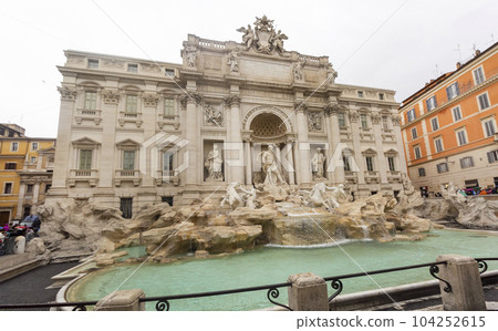 Rome, Trevi Fountain, Italy, May 10, 2023 summer travel Rome, Trevi Fountain, Italy, May 10, 2023 summer travel 104252615