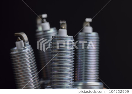 New Car spark plugs, close up New Car spark plugs, close up 104252909