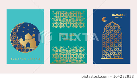 Set 3 cards Ramadan Kareem 6 Set 3 cards Ramadan Kareem 6 104252938