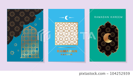 Set 3 cards Ramadan Kareem 7 Set 3 cards Ramadan Kareem 7 104252939