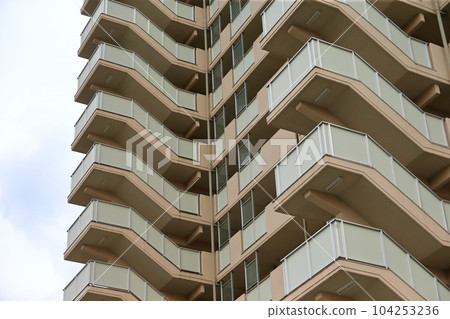 External staircase of apartment house External staircase of apartment house 104253236