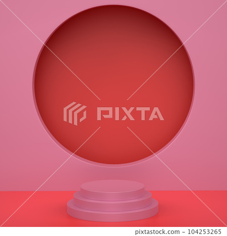 Abstract scene or podium for product showcase on monochrome background. Abstract scene or podium for product showcase on monochrome background. 104253265