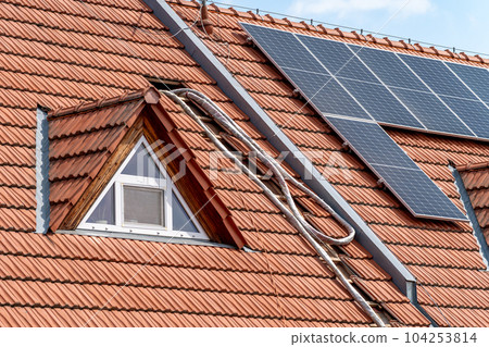 roof repair and solar panel inspection, insulated with blown foam roof repair and solar panel inspection, insulated with blown foam 104253814