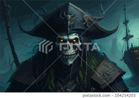 Ghost Pirate Captains' Hat 