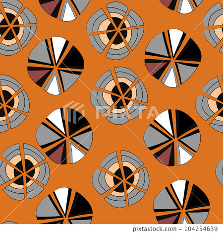 Seamless pattern with geometric aboriginal ornament. Ethnic tribal rounded color background. Afican, australian motiph. Dots painting. Vector illustration, template design for cloth, card, fabric Seamless pattern with geometric aboriginal ornament. Ethnic tribal rounded color background. Afican, australian motiph. Dots painting. Vector illustration, template design for cloth, card, fabric 104254639