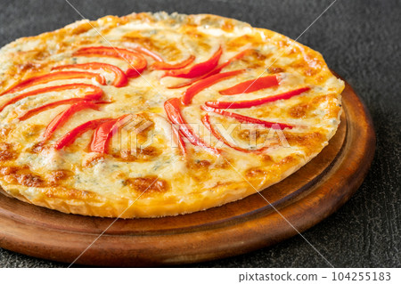 Blue cheese and pepper tart Blue cheese and pepper tart 104255183