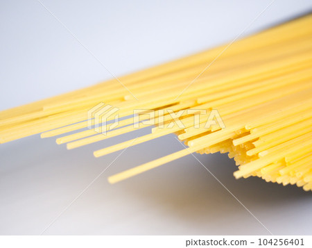 Spaghetti dried noodles before cooking 104256401