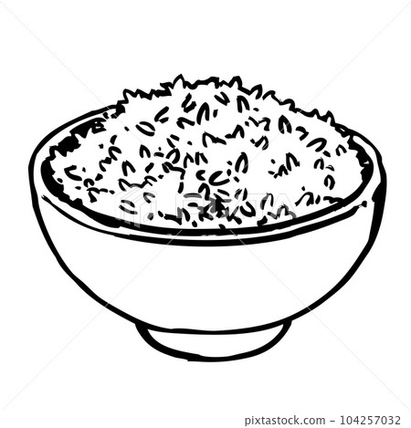 Sketch rice in bowl Sketch rice in bowl 104257032