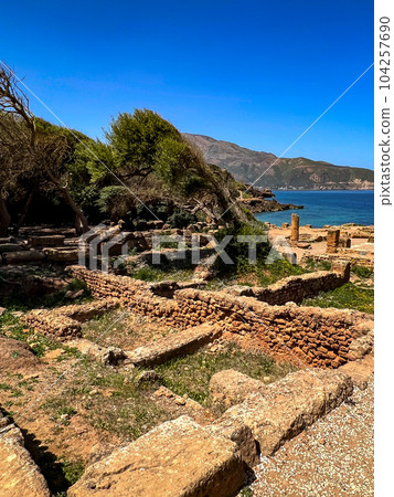 archeological site of Tipaza, Algeria. High quality photo 104257690
