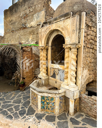 Old well in Casbah of Algiers, Algeria. High quality photo Old well in Casbah of Algiers, Algeria. High quality photo 104257828
