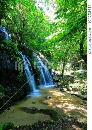 [Kyoto Prefecture] Fresh green Kanabiki Falls (Japan's top 100 waterfalls) 104258413