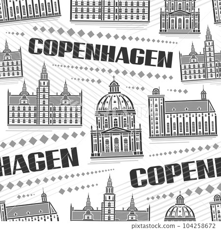 Vector Copenhagen Seamless Pattern Vector Copenhagen Seamless Pattern 104258672