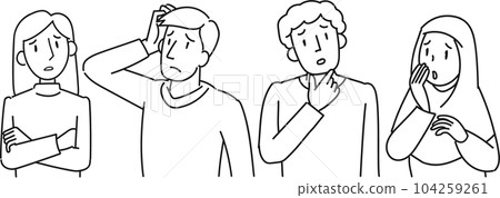 一個外國人一臉困惑的表情 104259261