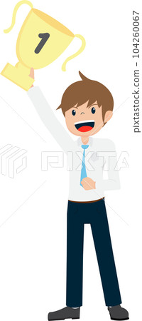 Salary Man Business Isolated Person People Cartoon Character Flat illustration Png #124 104260067