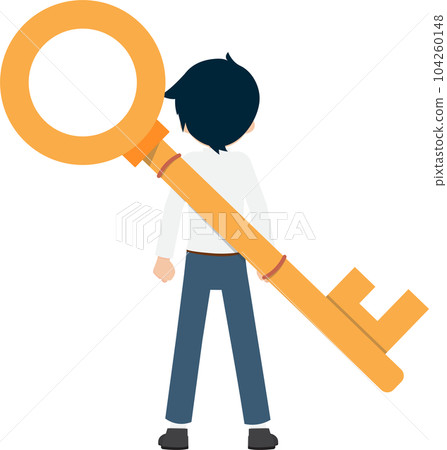 Salary Man Business Isolated Person People Cartoon Character Flat illustration Png #165 104260148