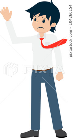 Salary Man Business Isolated Person People Cartoon Character Flat illustration Png #17 104260154