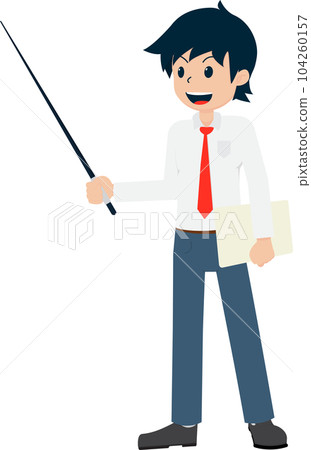 Salary Man Business Isolated Person People Cartoon Character Flat illustration Png #171 104260157