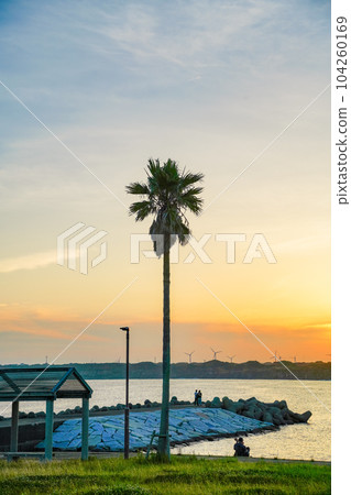 (千葉縣)銚子碼頭、屏風浦對面夜景 (千葉縣)銚子碼頭、屏風浦對面夜景 104260169