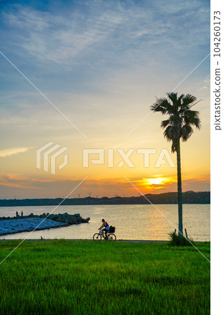 （千葉縣）銚子碼頭、屏風浦對面夜景 104260173