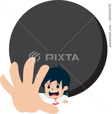 Salary Man Overridden by Giant Black Ball 104260376