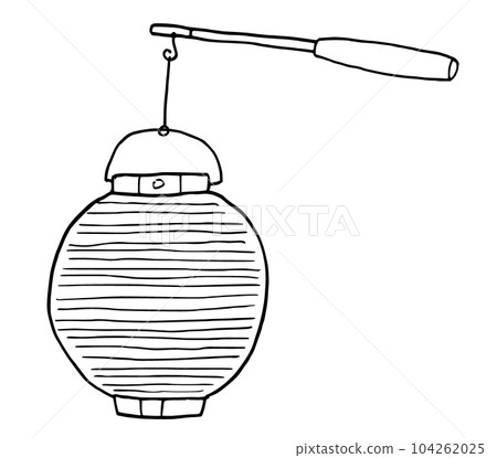 線描插畫手繪燈籠夏日節 線描插畫手繪燈籠夏日節 104262025