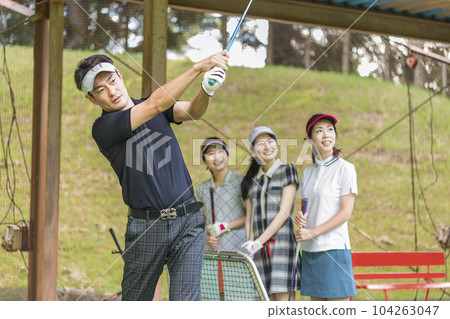 Teachers and students who play golf school, golf lessons, golf classes Teachers and students who play golf school, golf lessons, golf classes 104263047