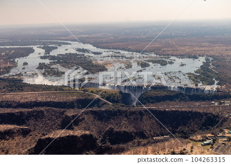 Aerial View of Victoria Falls Aerial View of Victoria Falls 104263315