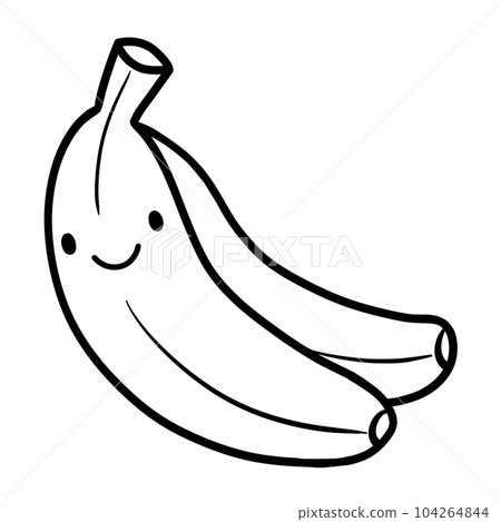 Cute Banana outline Cute Banana outline 104264844