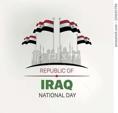 October 3, Happy National Day of Iraq Vector illustration. Suitable for greeting card, poster and banner. 104265768