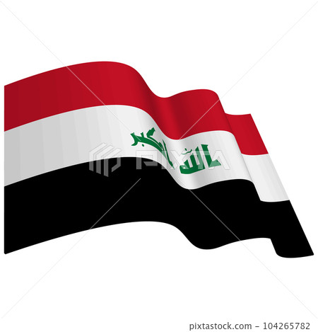 Vector Iraq flag, Iraq waving flag illustration, Iraq fabric flag picture, Iraq cloth on wind flag image, Vector Iraq flag, Iraq waving flag illustration, Iraq fabric flag picture, Iraq cloth on wind flag image, 104265782
