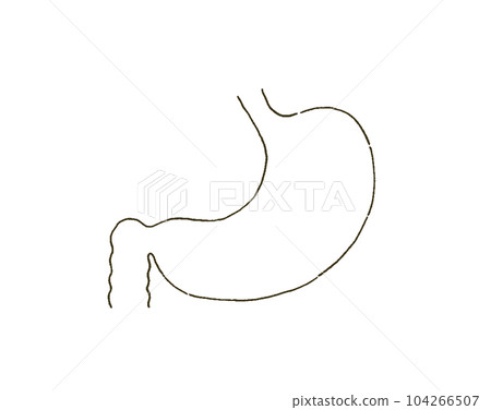 簡單觸摸胃的醫學醫學插圖 104266507