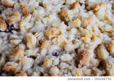 grated pie close-up 104266750