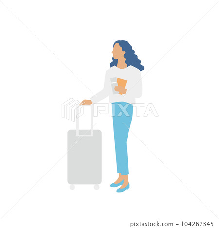 Black woman going on a trip with a passport 104267345