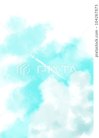 watercolor contrail watercolor contrail 104267873