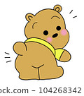 illustration lovely bear, hand drawing, element, animal, minimal, 104268342