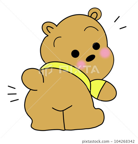 illustration lovely bear, hand drawing, element, animal, minimal, illustration lovely bear, hand drawing, element, animal, minimal, 104268342