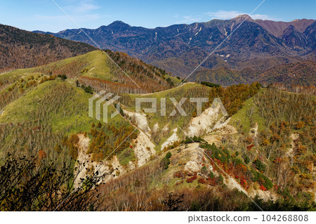 從奧日光山和日光山看到的黑日山和日光白根山的山脊線 從奧日光山和日光山看到的黑日山和日光白根山的山脊線 104268808
